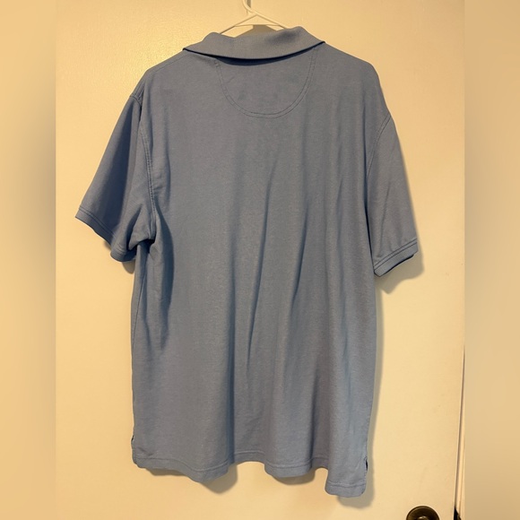 Izod Blue Polo Shirt Classic Knit Design - Picture 4 of 4